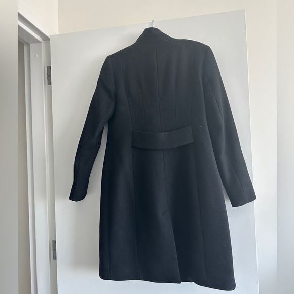Reiss Mia Wool Blend Coat - Black Size 6 - Picture 4 of 5